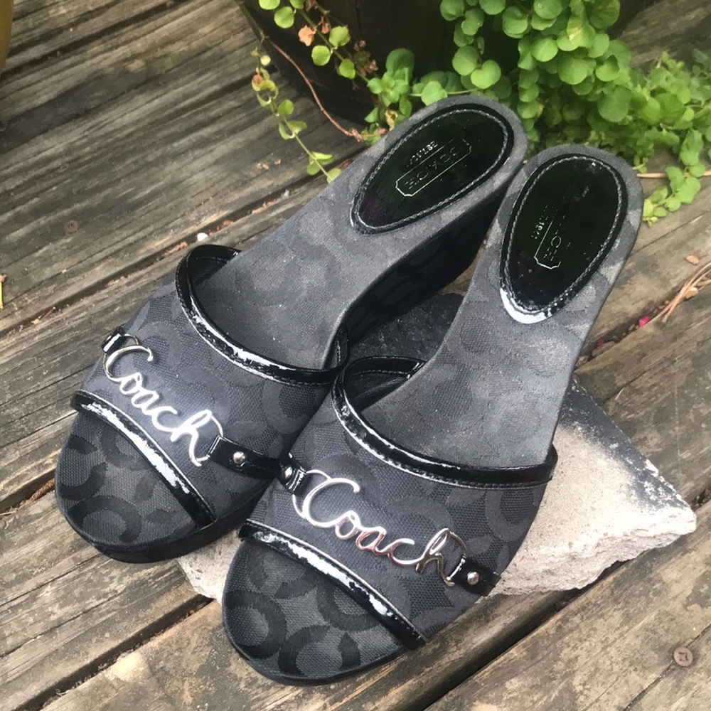 COACH wedge sandals 👡
